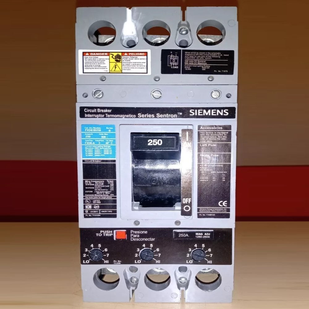 INT.TERMO.HFXD63B250 250 AMP A7B10000001322 A7B10000060795 SIEMENS