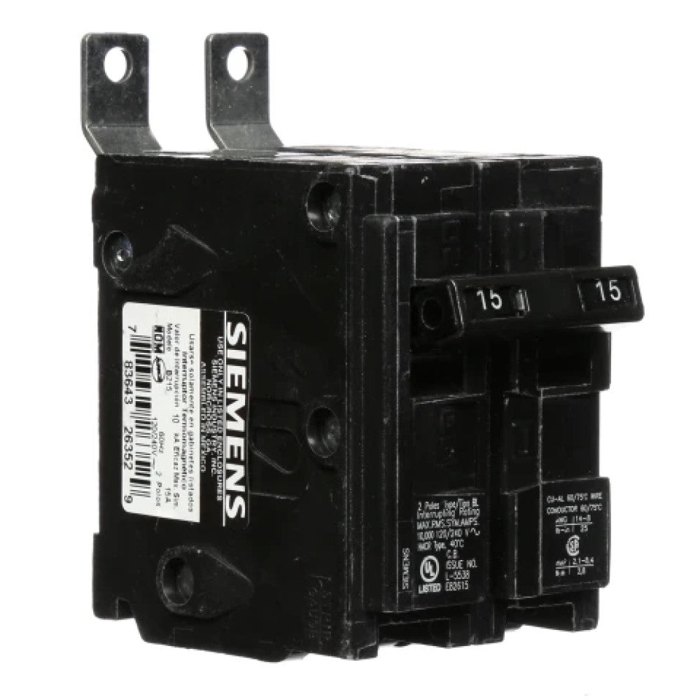 INTERRUPTOR BL 2X15A. 220V. B215 SIEMENS