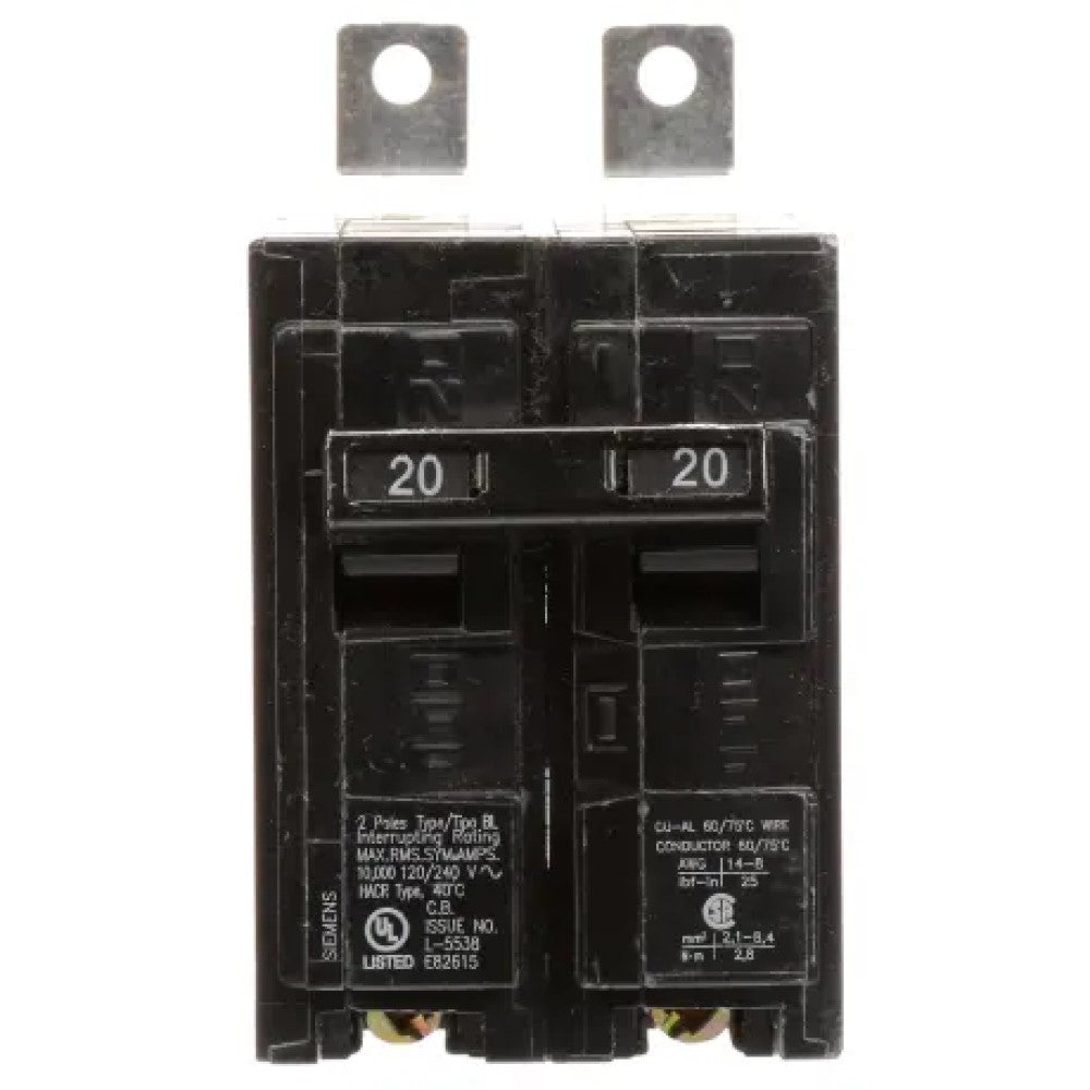 INTERRUPTOR BL 2X20A. 220V. B220 SIEMENS