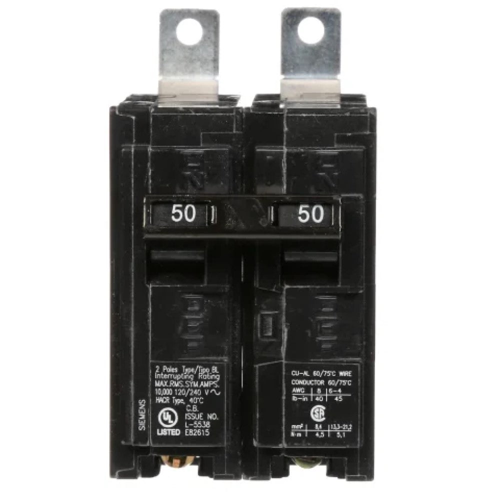 INTERRUPTOR BL 2X50A. 220V. B250 SIEMENS