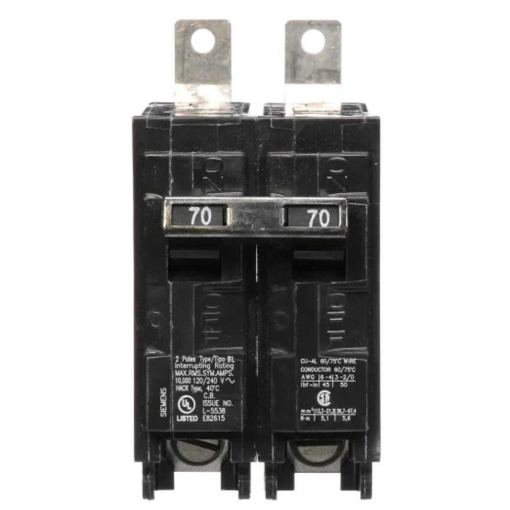 INTERRUPTOR BL 2X70A. 220V. B270 A7B10000000987 SIEMENS