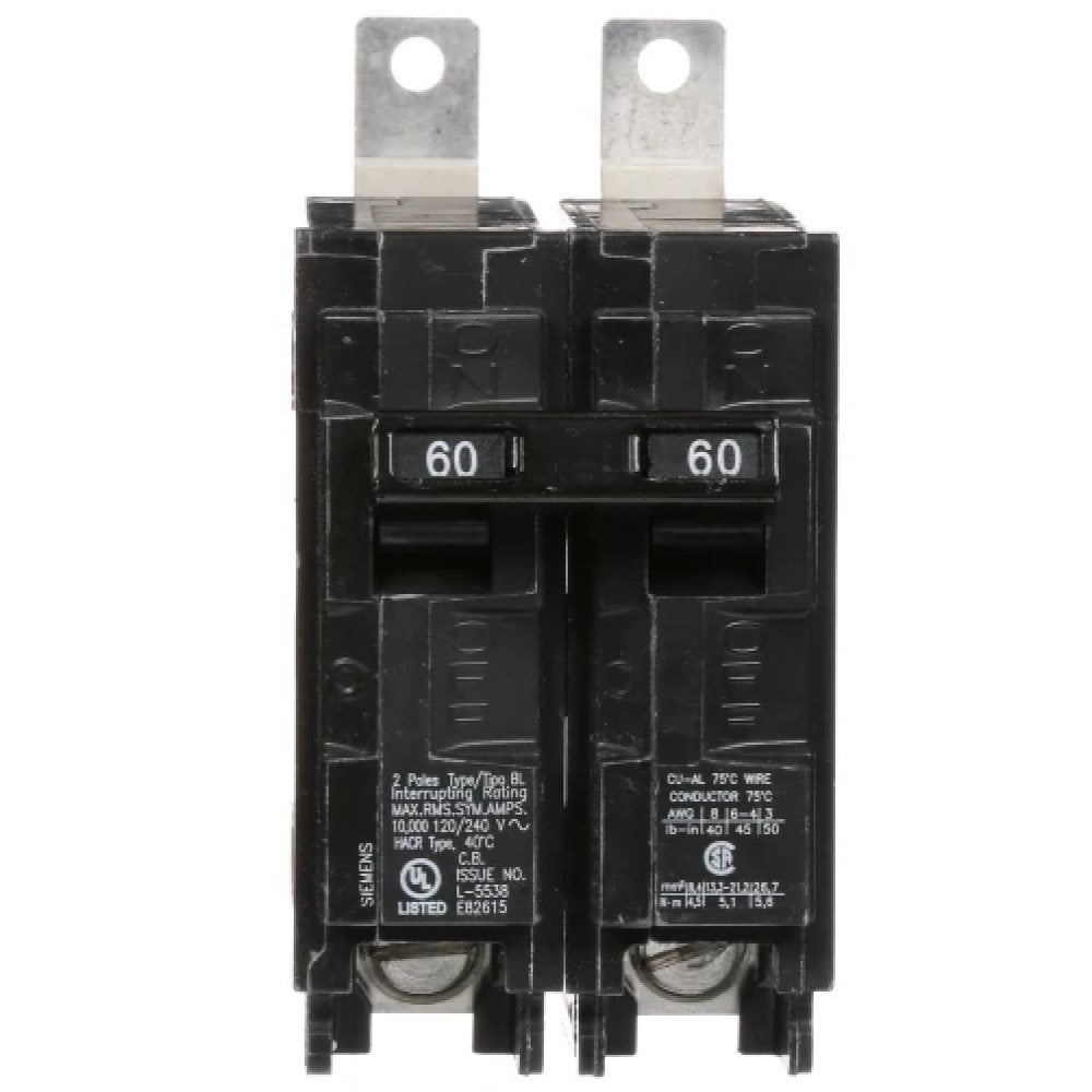 INTERRUPTOR BL 2X60A. 220V. B260 SIEMENS