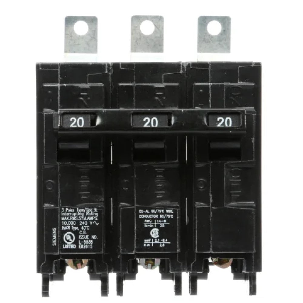 INTERRUPTOR BL 3X20A. 220V. B320 SIEMENS