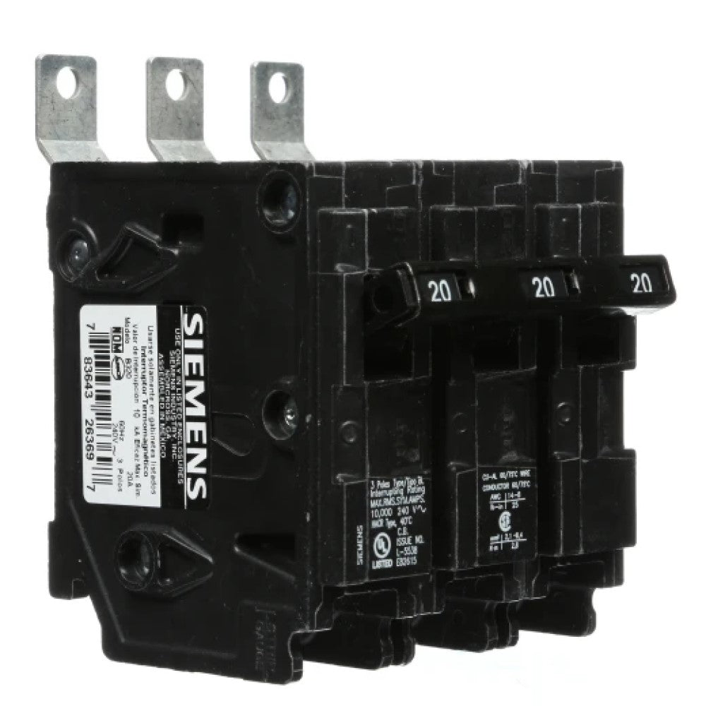 INTERRUPTOR BL 3X20A. 220V. B320 SIEMENS