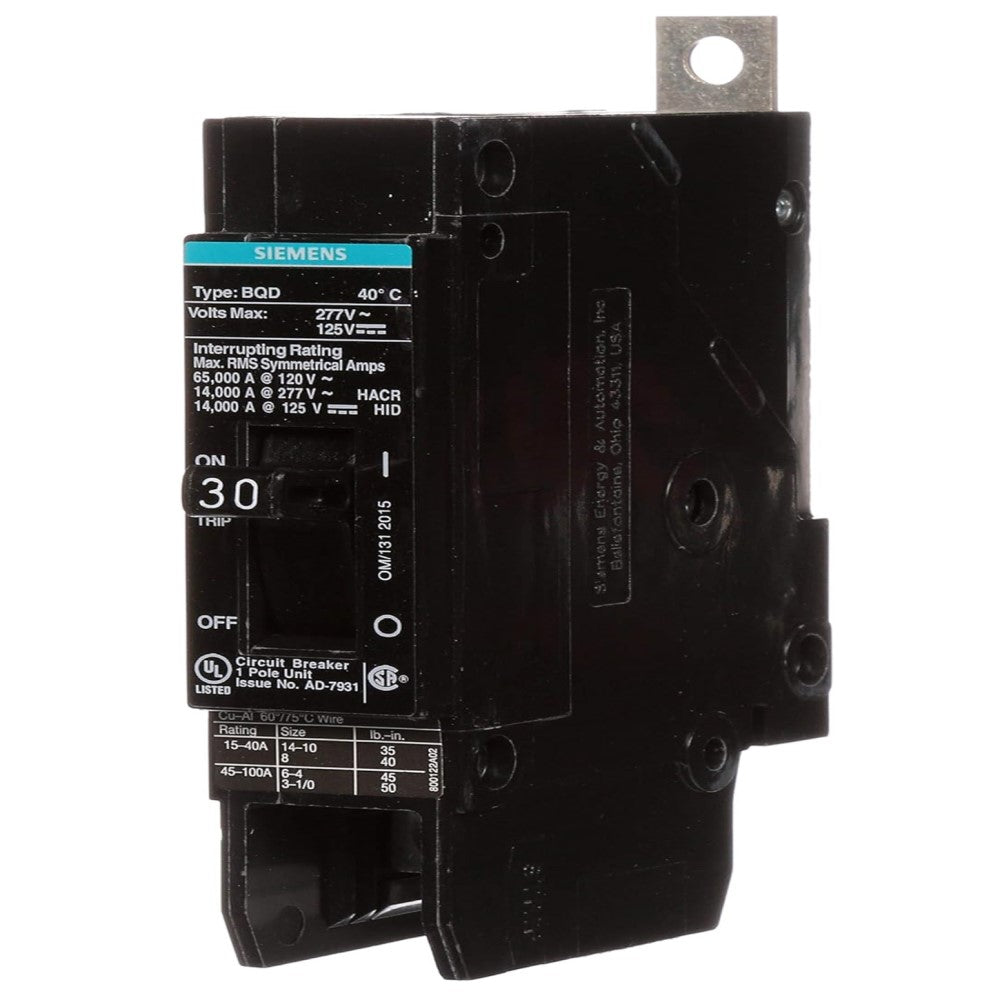 INTERRUPTOR BQD 1X30A/440V. BQD130 A7B10000001106 A7B10000022561 SIEMENS