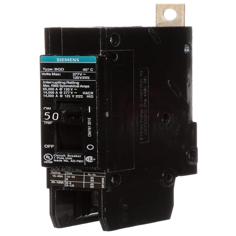 INTERRUPTOR BQD 1X50A/440V. BQD150 A7B10000001108 A7B10000022565 SIEMENS