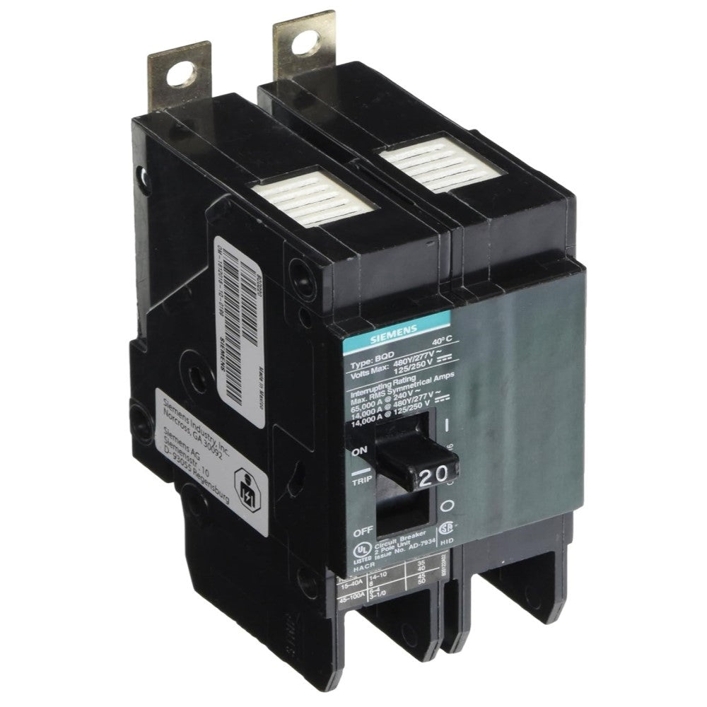 INTERRUPTOR BQD 2X20A/440V. BQD220 A7B10000001112 A7B10000022572 SIEMENS