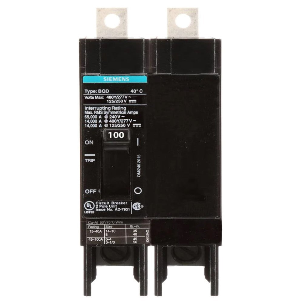 INTERRUPTOR BQD 2X100A/440V.BQD2100 A7B10000001110 A7B10000022570 SIEMENS