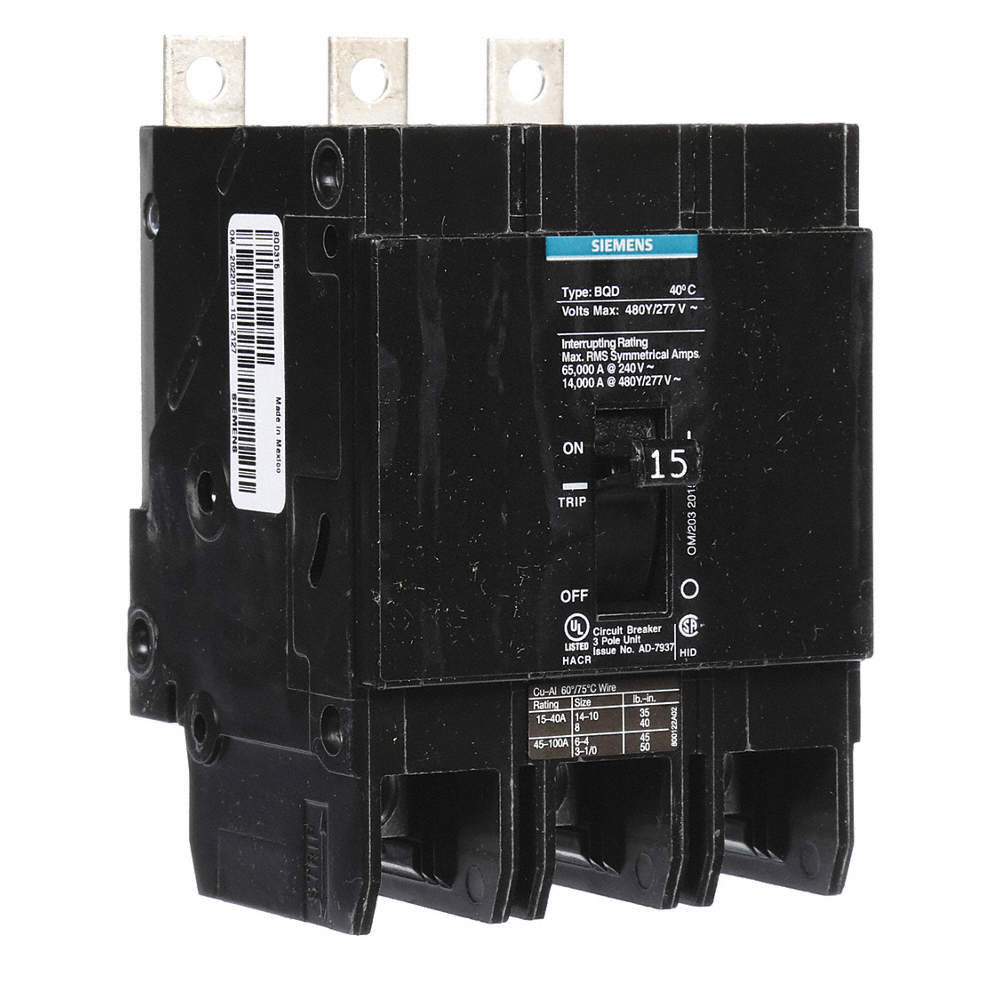 INTERRUPTOR BQD 3X15A/440V. BQD315 A7B10000001118 A7B10000022584 SIEMENS