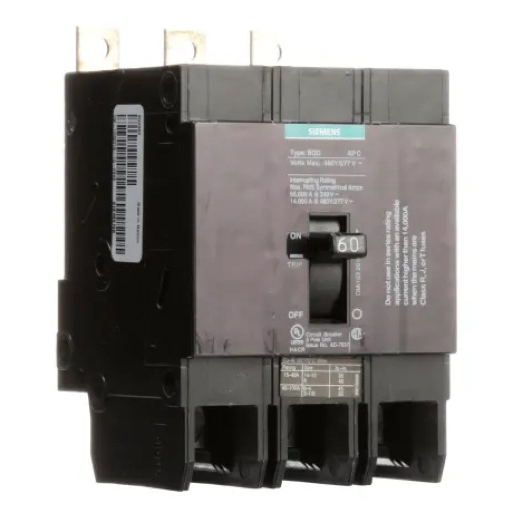 INTERRUPTOR BQD 3X60A/440V. BQD360 A7B10000001126 A7B10000022592 SIEMENS