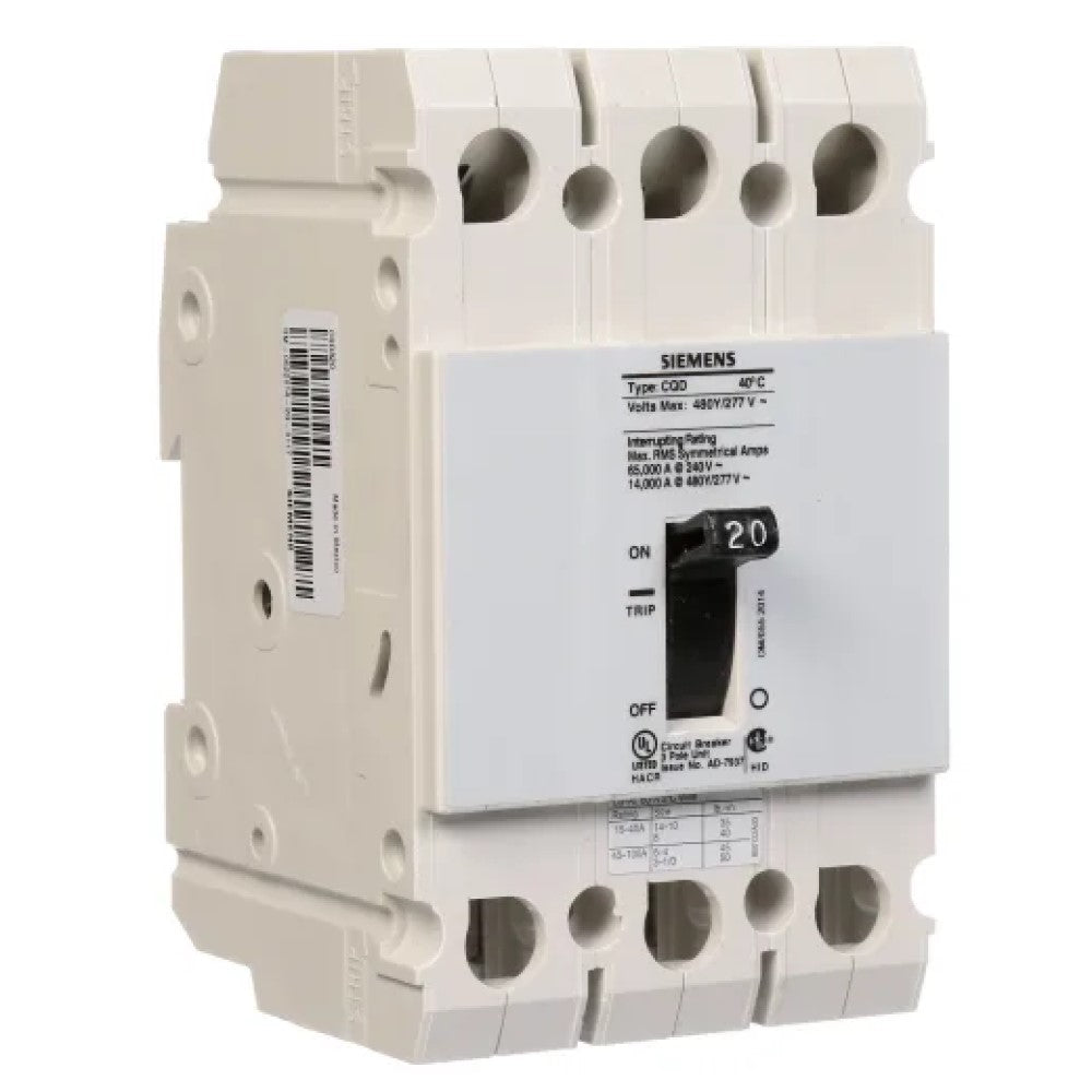 INTERRUPTOR CQD 3X20A. CQD320 A7B10000001147 A7B10000022630 SIEMENS