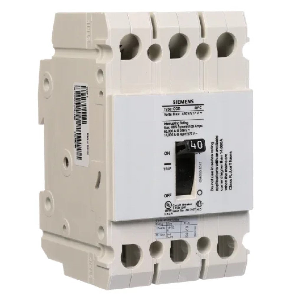 INTERRUPTOR CQD 3X40A. CQD340 A7B10000001149 A7B10000022634 SIEMENS