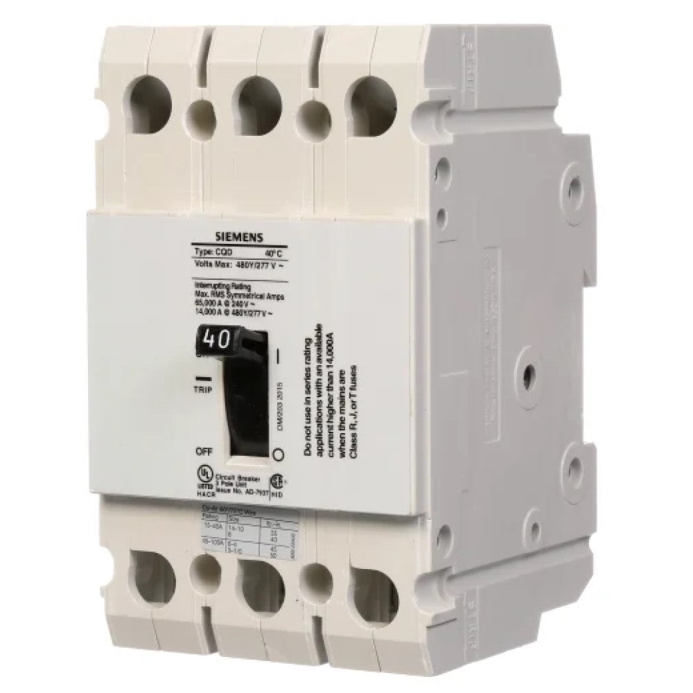 INTERRUPTOR CQD 3X40A. CQD340 A7B10000001149 A7B10000022634 SIEMENS