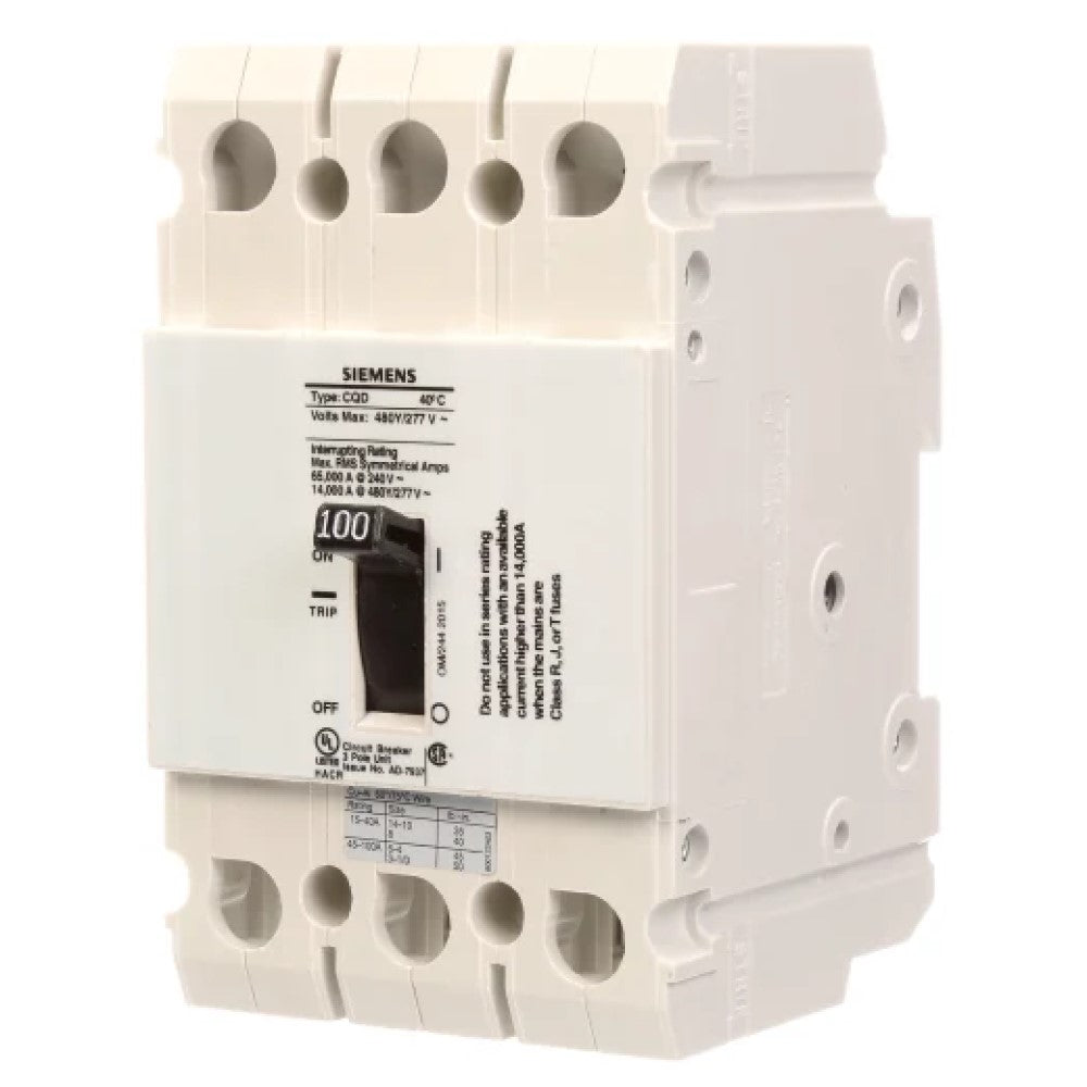 INTERRUPTOR CQD 3X100A. CQD3100 A7B10000001145 A7B10000022628 SIEMENS