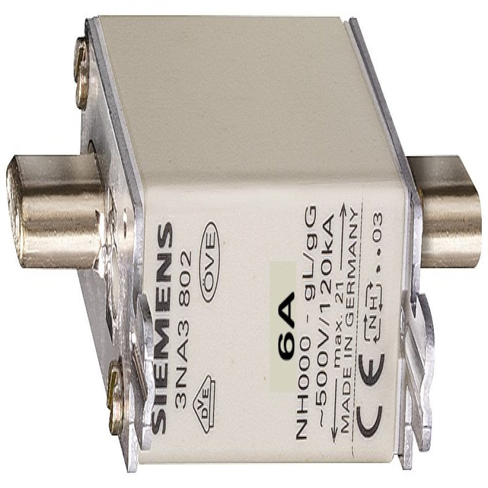 FUSIBLE NH TAM.00 6A 3NA3801 SIEMENS