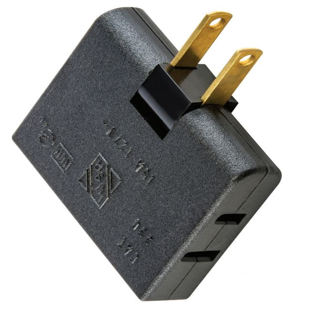 CONTACTO TRIPLE CON CLAVIJA MOVIL COLOR NEGRO 127V 15A IUSA