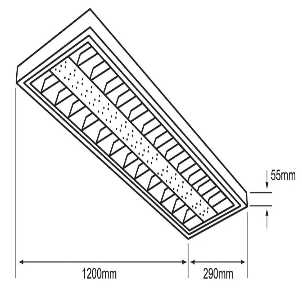 LÁMPARA DE INTERIOR LED TECNOLITE MONTISI V PARA SOBREPONER 32W LUZ DE DÍA BASE G5