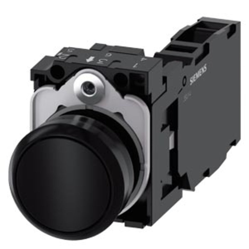 BOTON PULSADOR NEGRO 1NA+1NC 3SB32010AA11