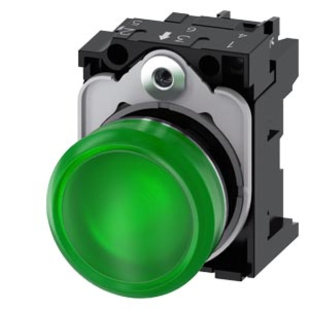 Lampe De Signalisation LED 24V AC/DC Verte - Indicateur Panneau Contrôle Circuit