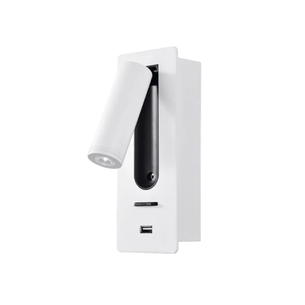LUZ DE LECTURA LED 3.5 W LUZ CALIDA BRILLANTE PUERTO USB PARA DISPOSITIVOS SOBREPONER EN PARED 3TLLED2053MV30B