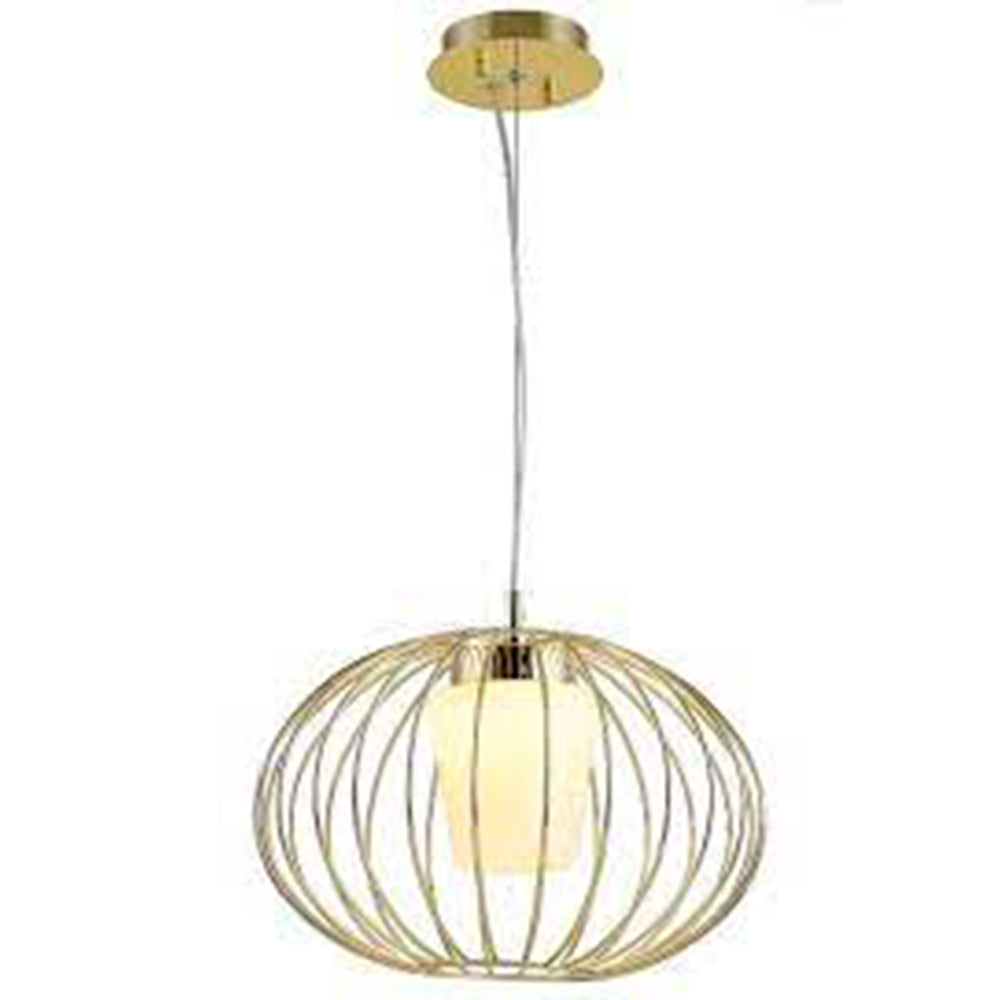 LUMINARIA COLGANTE ORO/OPALINO 1X40W. AITANA