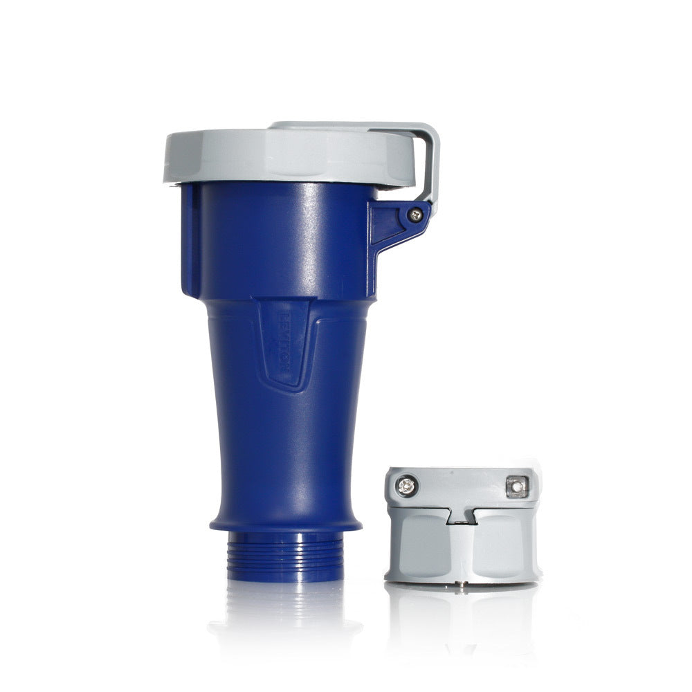 CONECTOR PIN & SLEEVE 30A 250V 3P4H 9H IP66/67/68 E IP69K SERIE LEVITON AZUL AMERICANO