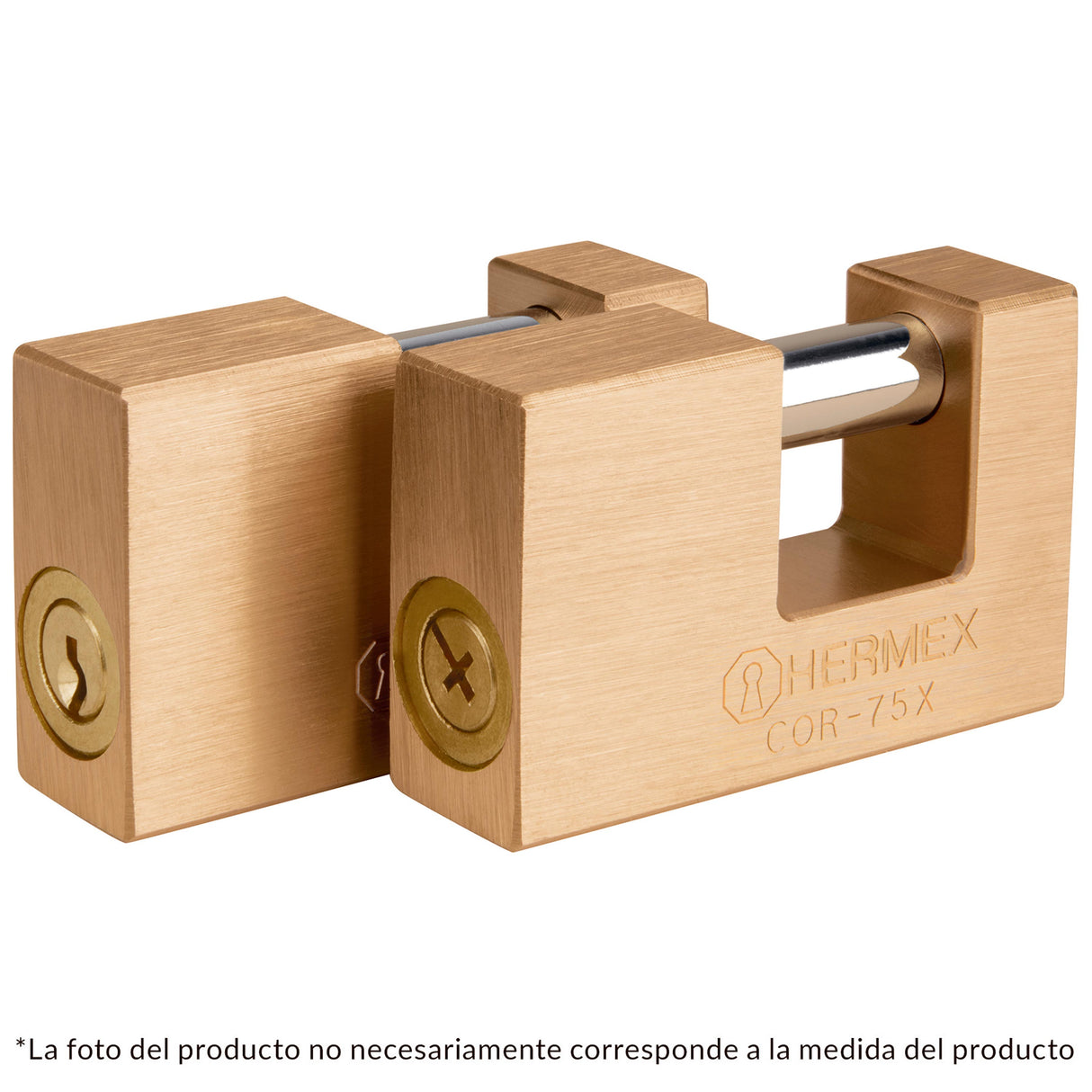 CANDADO ANTIPALANCA 75MM LLAVE TETRA MCA TRUPER HERMEX *** OFRECER L22C80TLBB ***