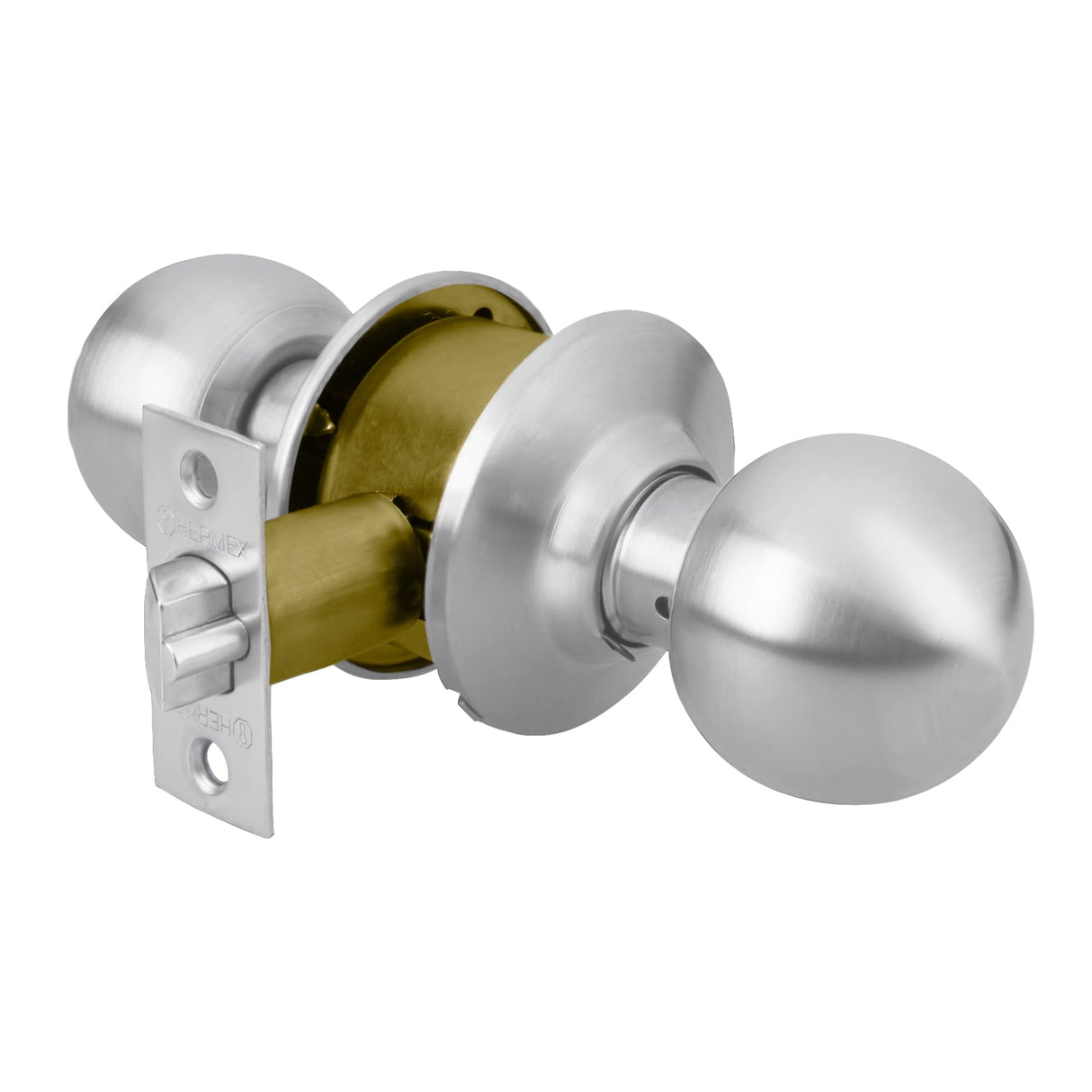 CERRADURA POMO CROMO MATE ESFERA ENTRADA MCA TRUPER HERMEX