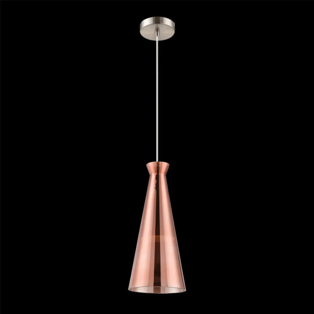 LUMINARIA COLGANTE CRISTAL COBRE 1X60W. IVY