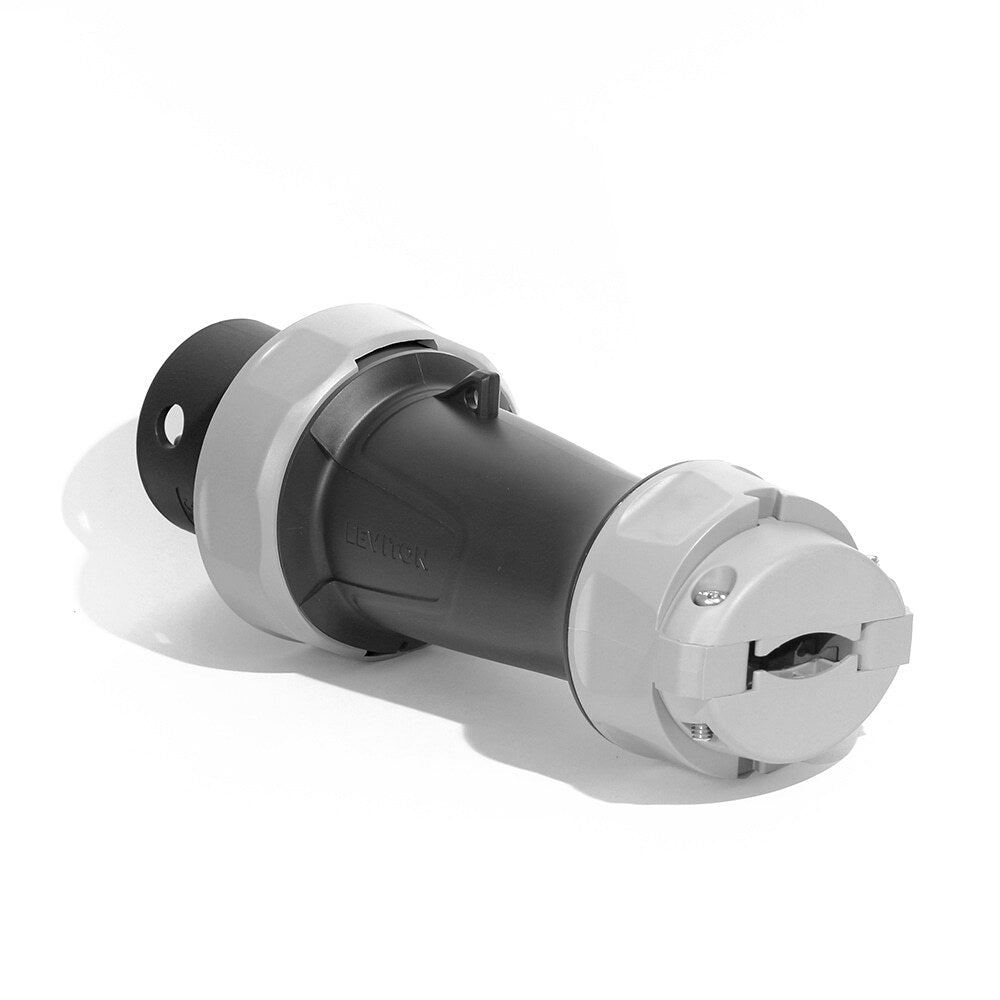 CLAVIJA PIN & SLEEVE 60A 600V 3P 4H 5H IP66/67/68 E IP69K SERIE LEV NEGRO LEVITON