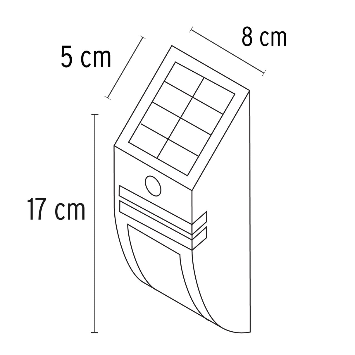 ARBOTANTE SOLAR LED 0.33W. LUZ DE CORTESIA CON SENSOR DE LUZ Y MOVIMIENTO 6500K LUZ DE DIA ARB-701L 46362 TRUPER