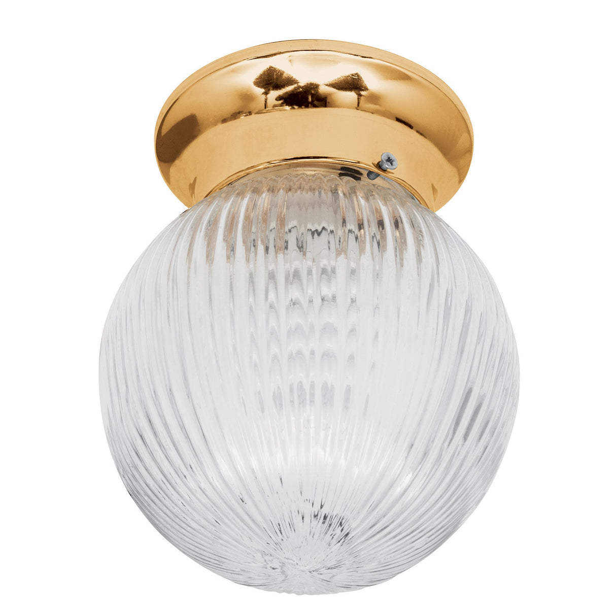 LUMINARIO DECORATIVO SOBREPONER 60W/127V. PANTALLA CRISTAL ACERO LATONADO SOB-102S 46628 TRUPER