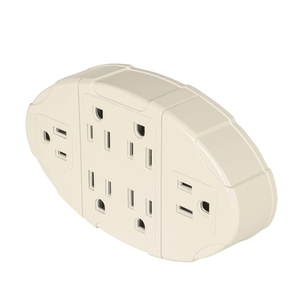 MULTICONTACTO PARED 2P+T 6 ENTRADAS OVALADO 15A MUL-610 46806 TRUPER *** OFRECER ASP6-2WH ***