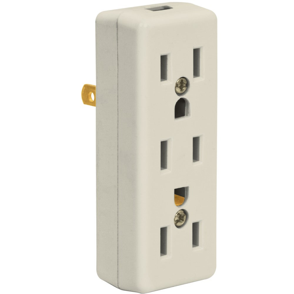 MULTICONTACTO TRIPLE 15A/127V. BLANCO MUL-305 46814 TRUPER