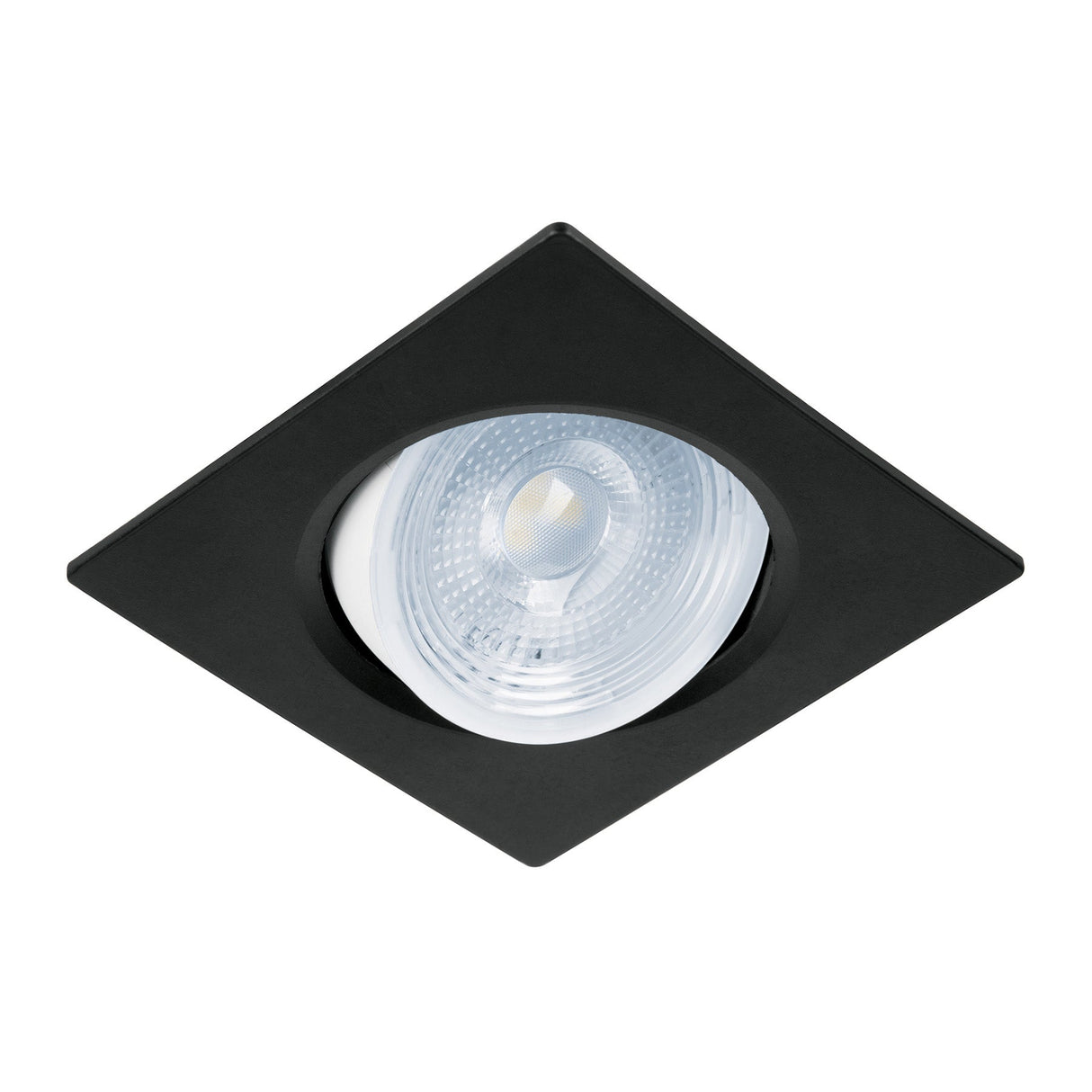 LUMINARIO CUADRADO EMPOTRABLE 5W/120-240V. LED SPOT DIRIGIBLE NEGRO EMP-107L 46948 TRUPER