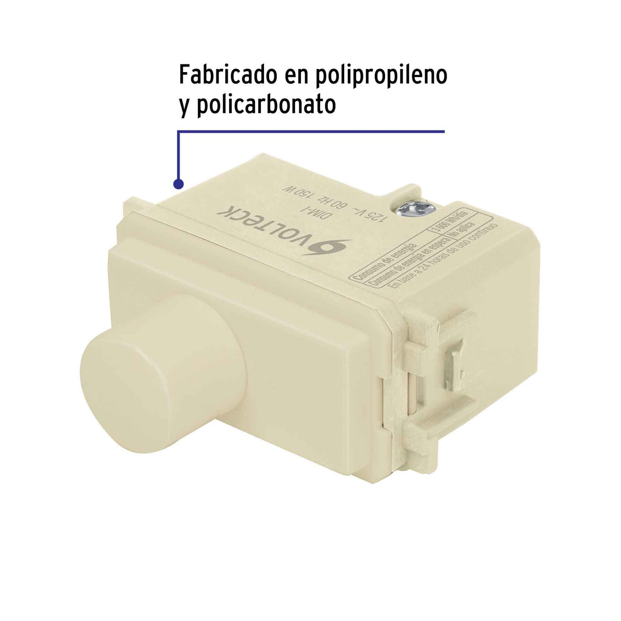 DIMMER GIRATORIO 150W/125V. MARFIL LINEA ITALINA DIM-I 48080 TRUPER