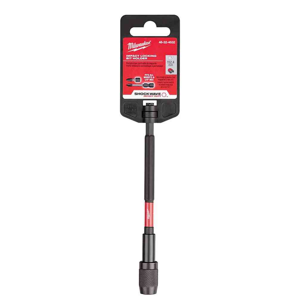 PORTA BROCAS DE IMPACTO HASTA 1/4" HEXAGONAL 6" SHOCKWAVE MILWAUKEE