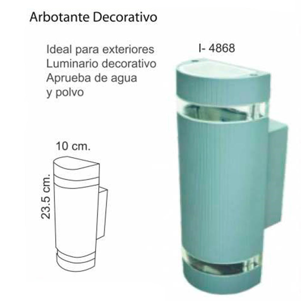 ARBOTANTE 2 LUCES CRISTAL 120W. GU10 GRIS TABUK ***ADIR***