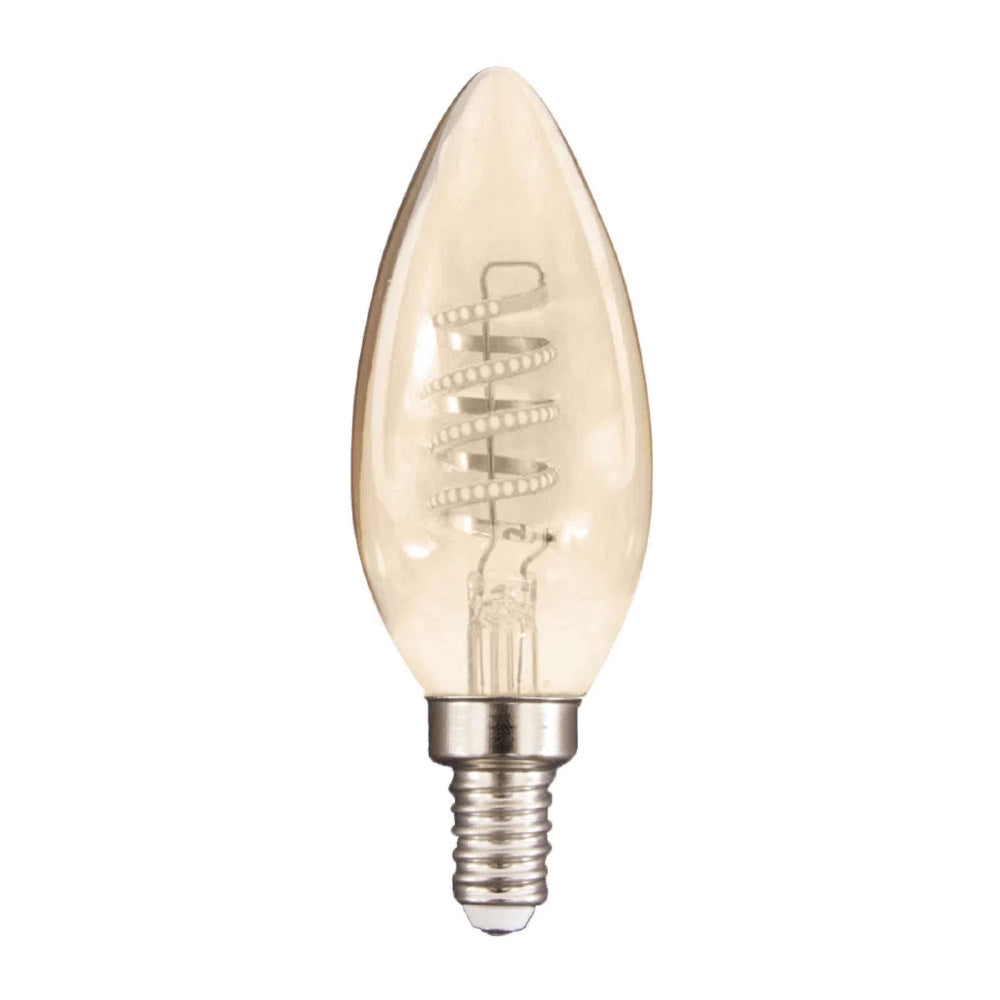 FOCO LED TECNOLITE TIPO VELA DE FILAMENTO 3.8W ATENUABLE LUZ SUAVE CÁLIDA BASE E12