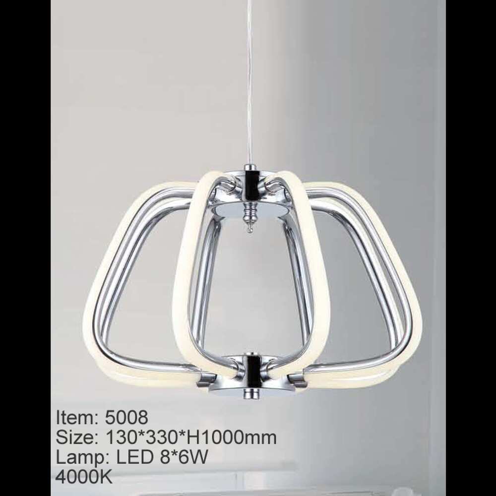 LUM COLGANTE DE LED 8X6W 4000K CON FIGURA TIPO PIRAMIDAL IIDSA