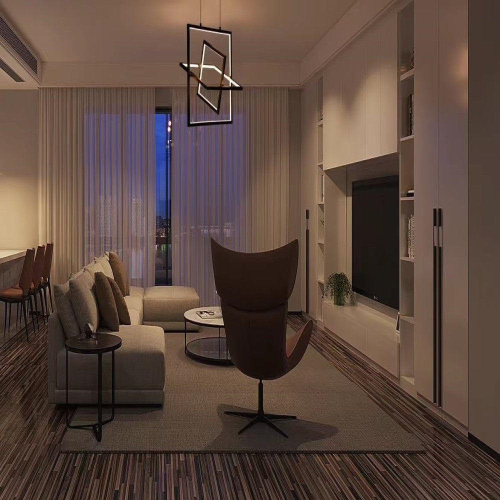 LUMINARIA LED COLGANTE ABATIBLE 50 CM NEGRO 45 W VERSA