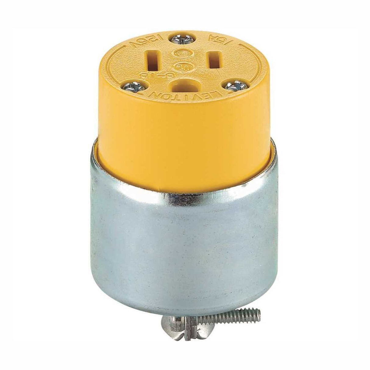 CONECTOR COLGANTE BLINDADO 3X15 AMARILLO 515CA-000 LEVITON *** OFRECER 2887-BOX ***