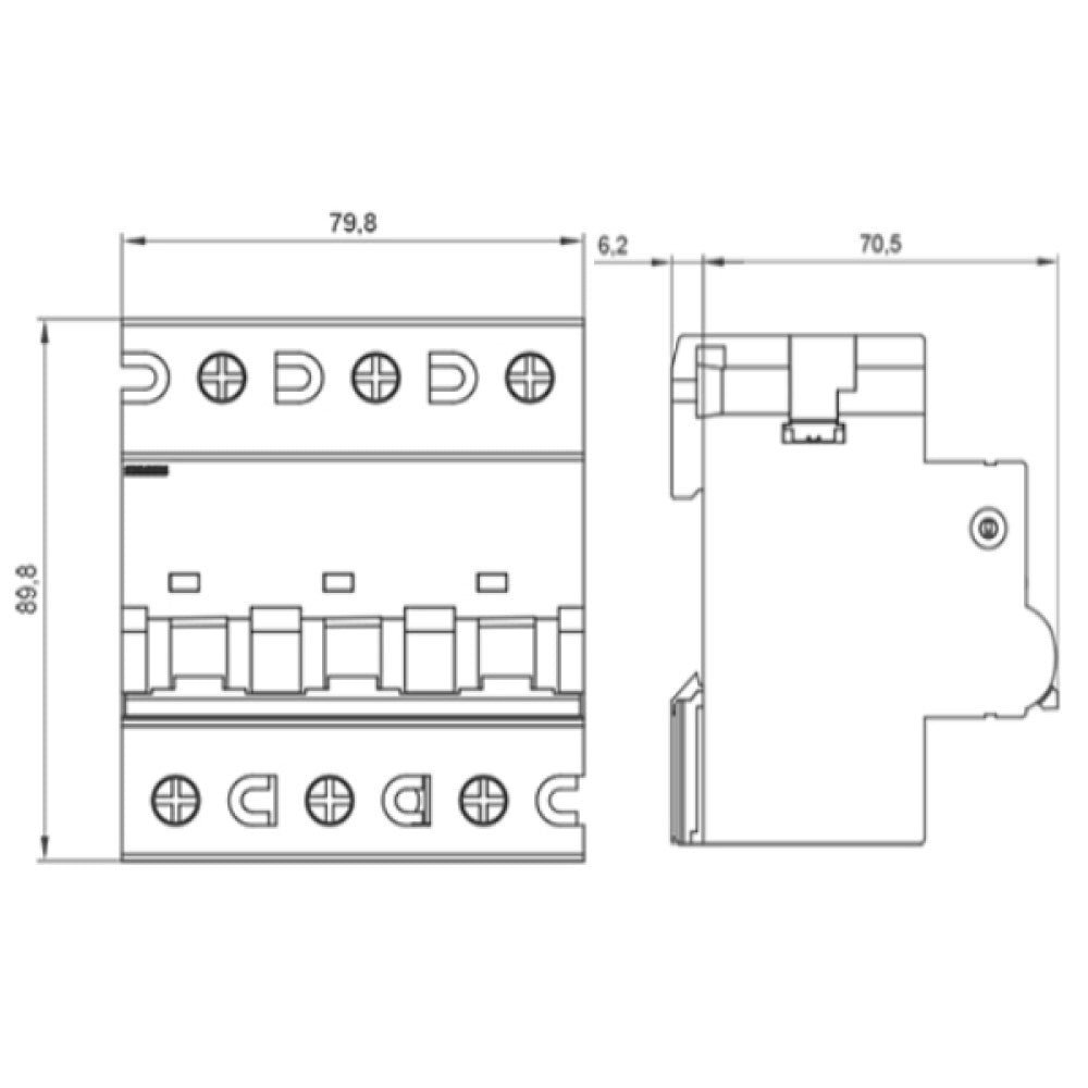 I.T.M. 3X100A. 22KA 220/240V. 5SP43917 RIEL DIN