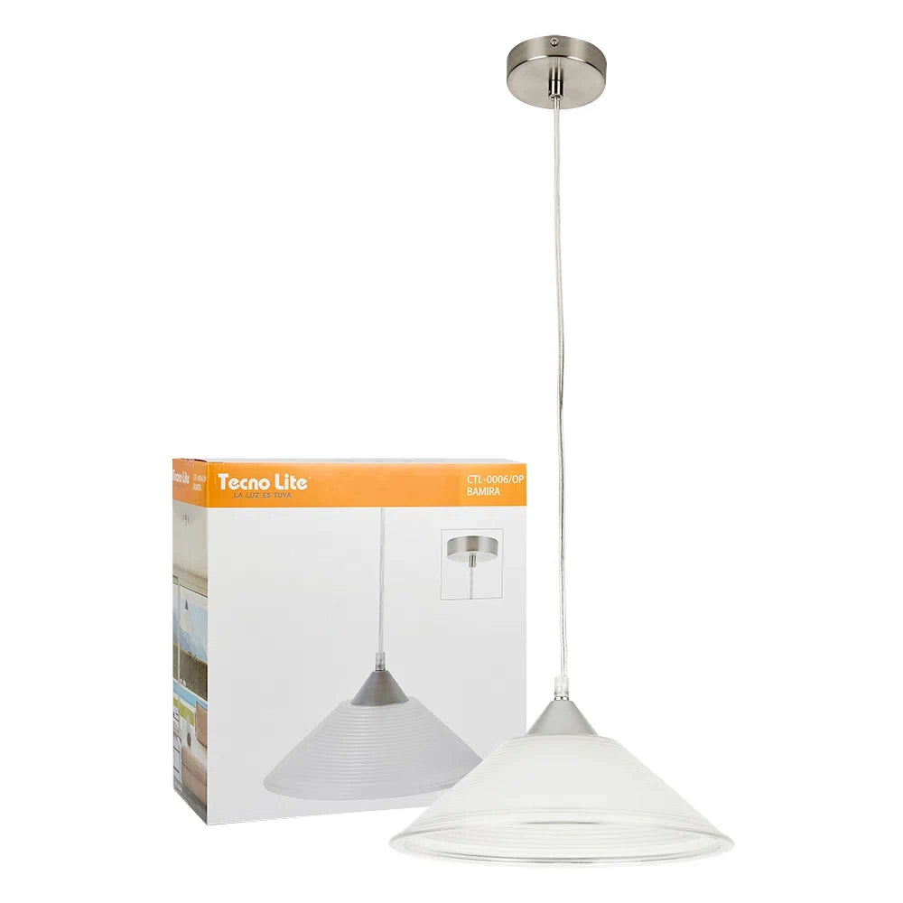 LAMPARA COLGANTE DE CRISTAL 1.50 M DE ALTURA POTENCIA MAX. 60 W 1 BASE E27 NO INCLUYE FOCO 60CTL0006MVOP *** HAE ***