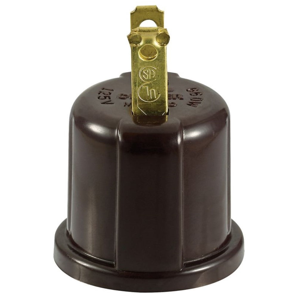 PORTALAMPARA P/BASE MEDIANA ENCHUFE HEMBRA CAFE 600W/127V AC