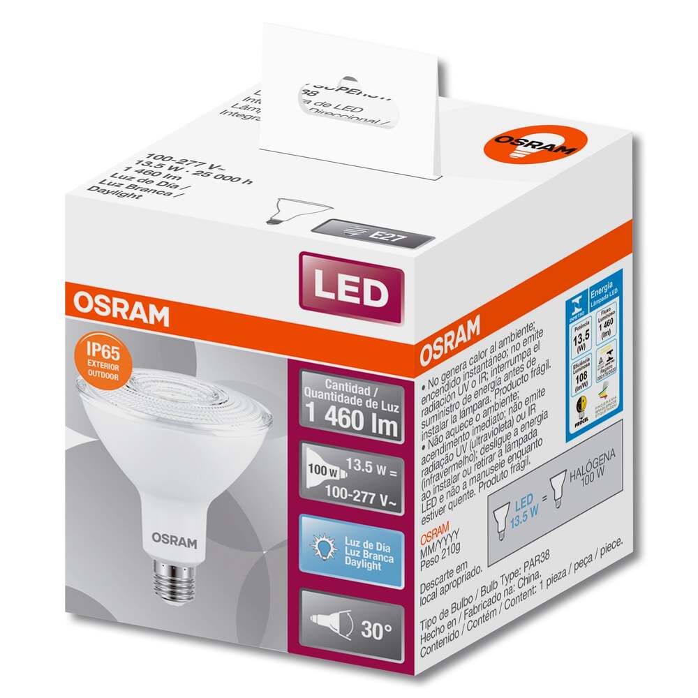 LED PAR38 IP65 13.5W 6500K 1460LM BIV E27 LEDVANCE