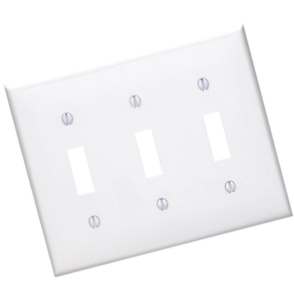 PLACA NYLON P/3 APAGADORES DE PALANCA COLOR BLANCO