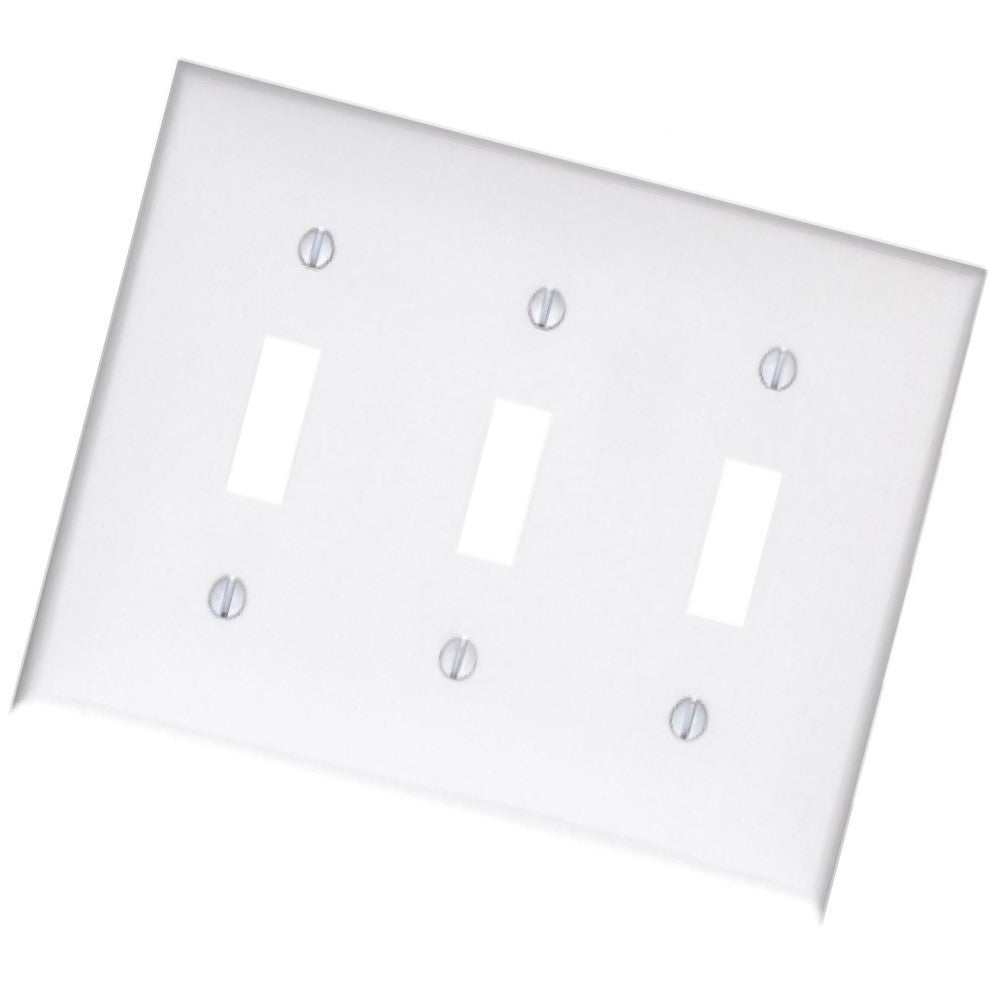 PLACA NYLON P/3 APAGADORES DE PALANCA COLOR BLANCO