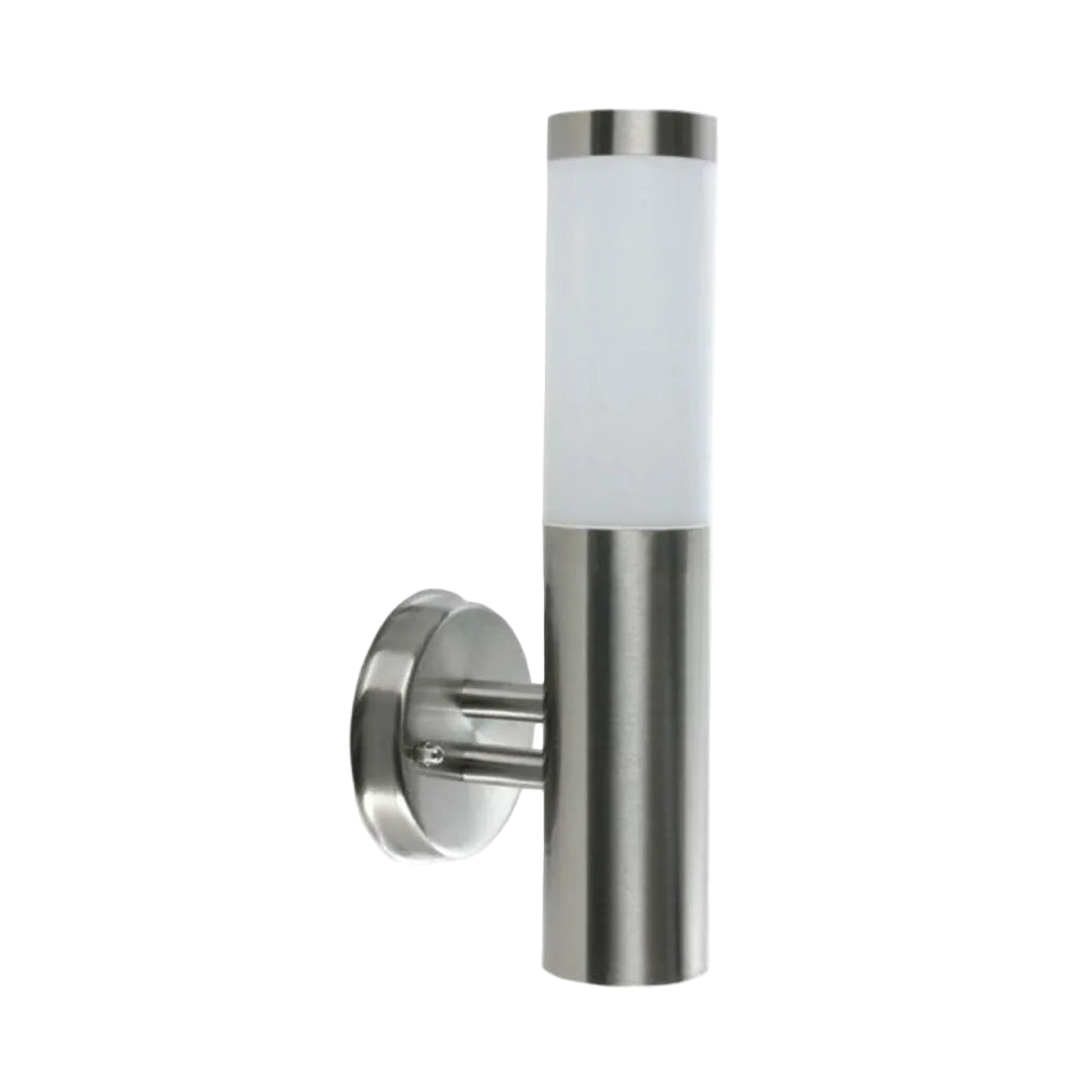 LUMINARIO A MURO CALUX 40W 127V IP54 E27 ACABADO ACERO INOXIDABLE 8102