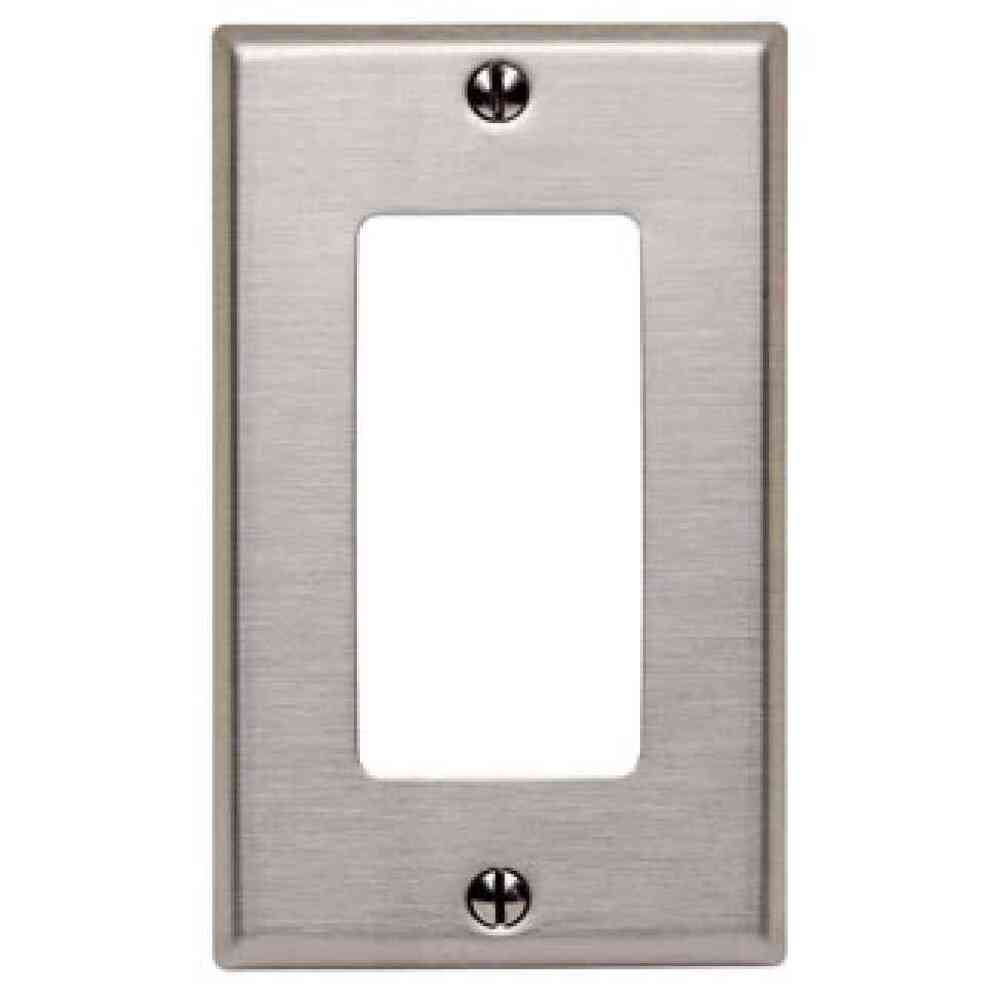 PLACA DE ACERO INOXIDABLE DECORA 1 GANG ANTIMICROBIANO 84401-A40 LEVITON *** OFRECER LEV063 ***